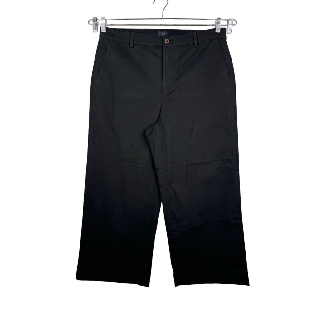 J.Crew‎ Wide-leg chino pant black preppy 90s work wear sz 16P